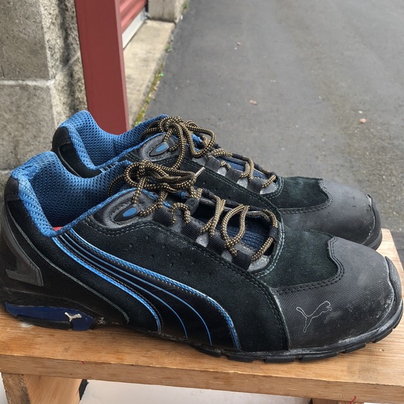 Puma ASTM F2413-11 Rio Low Mens Black/Blue Steel Toe Safety Work Shoes Size 13M - Picture 5 of 13